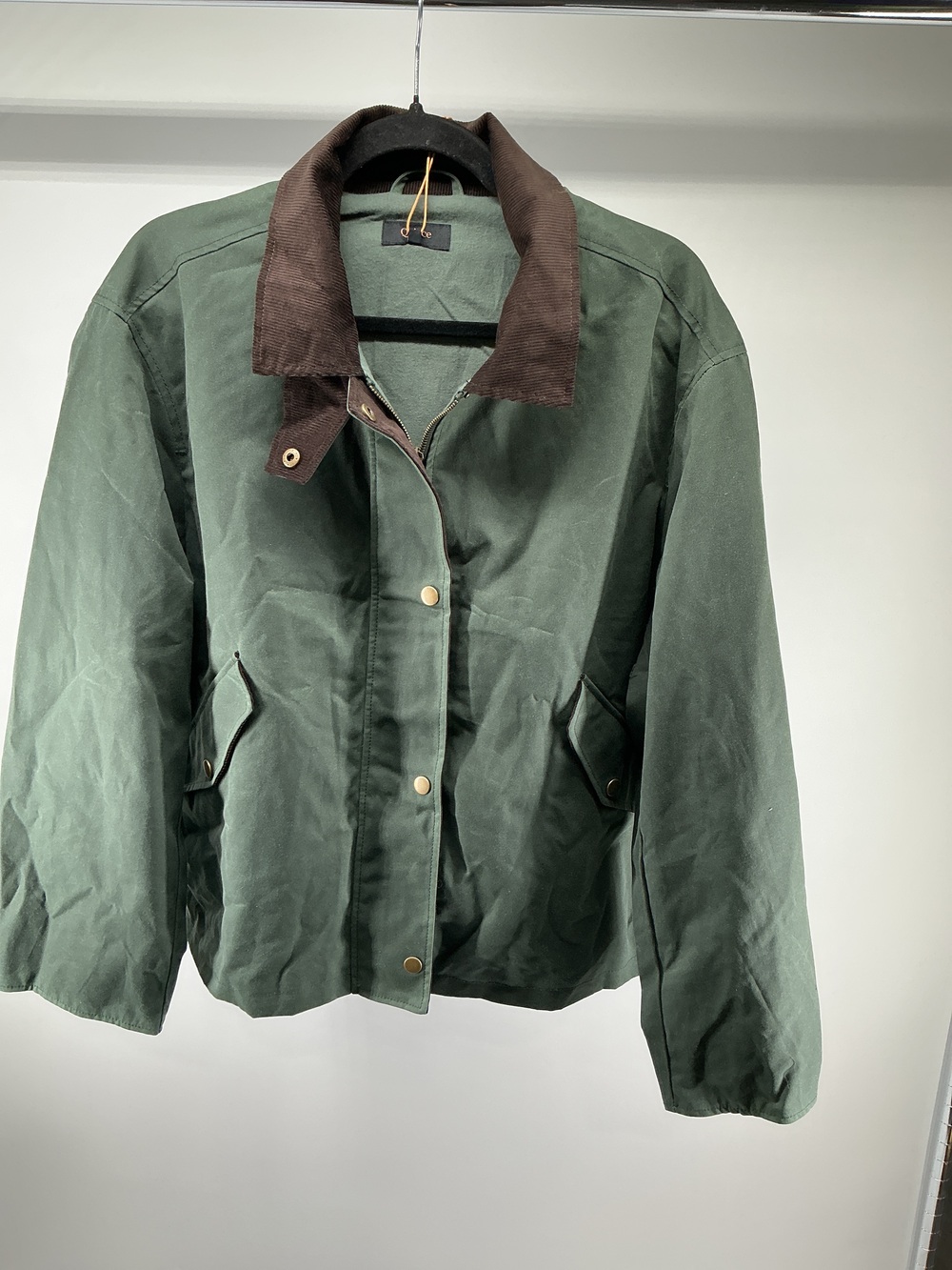 Organic Waxed Cotton Cropped Barn Jacket